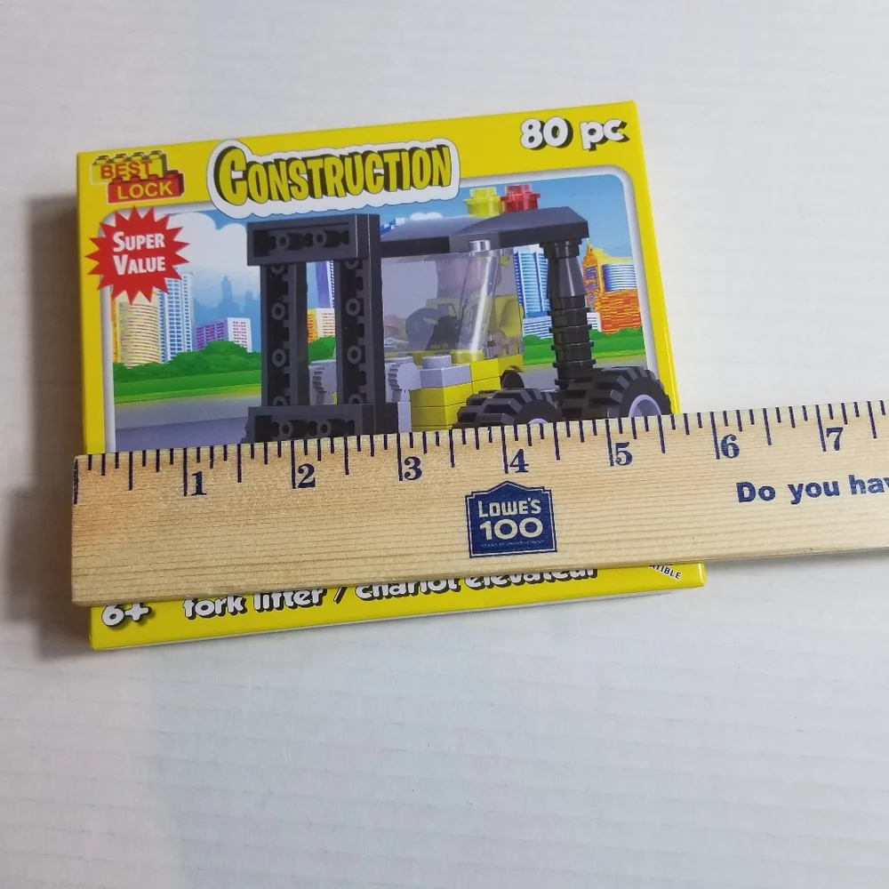 NEW IN BOX BEST LOCK LEGO COMPATIBLE CONSTRUCTION FORK LIFTER